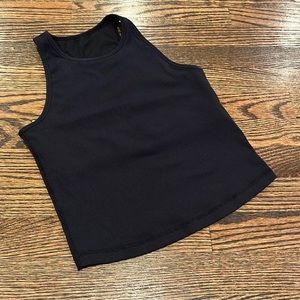 Vuori Plyo Ribbed Black Tank Size S
